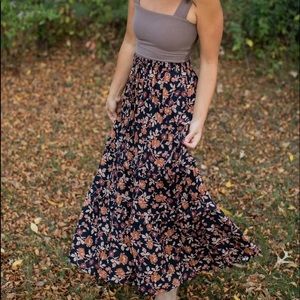 COPY - Floral Print Maxi Skirt